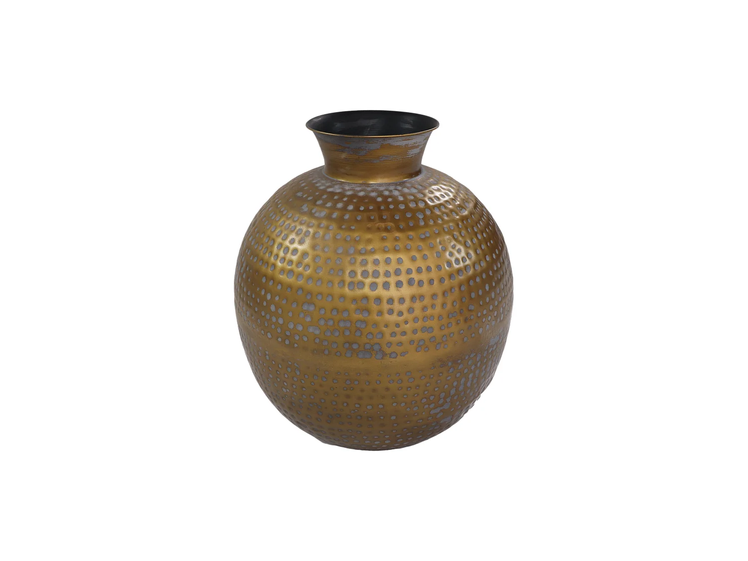 Vase Padua Groß 40x45 cm Gold und Grau