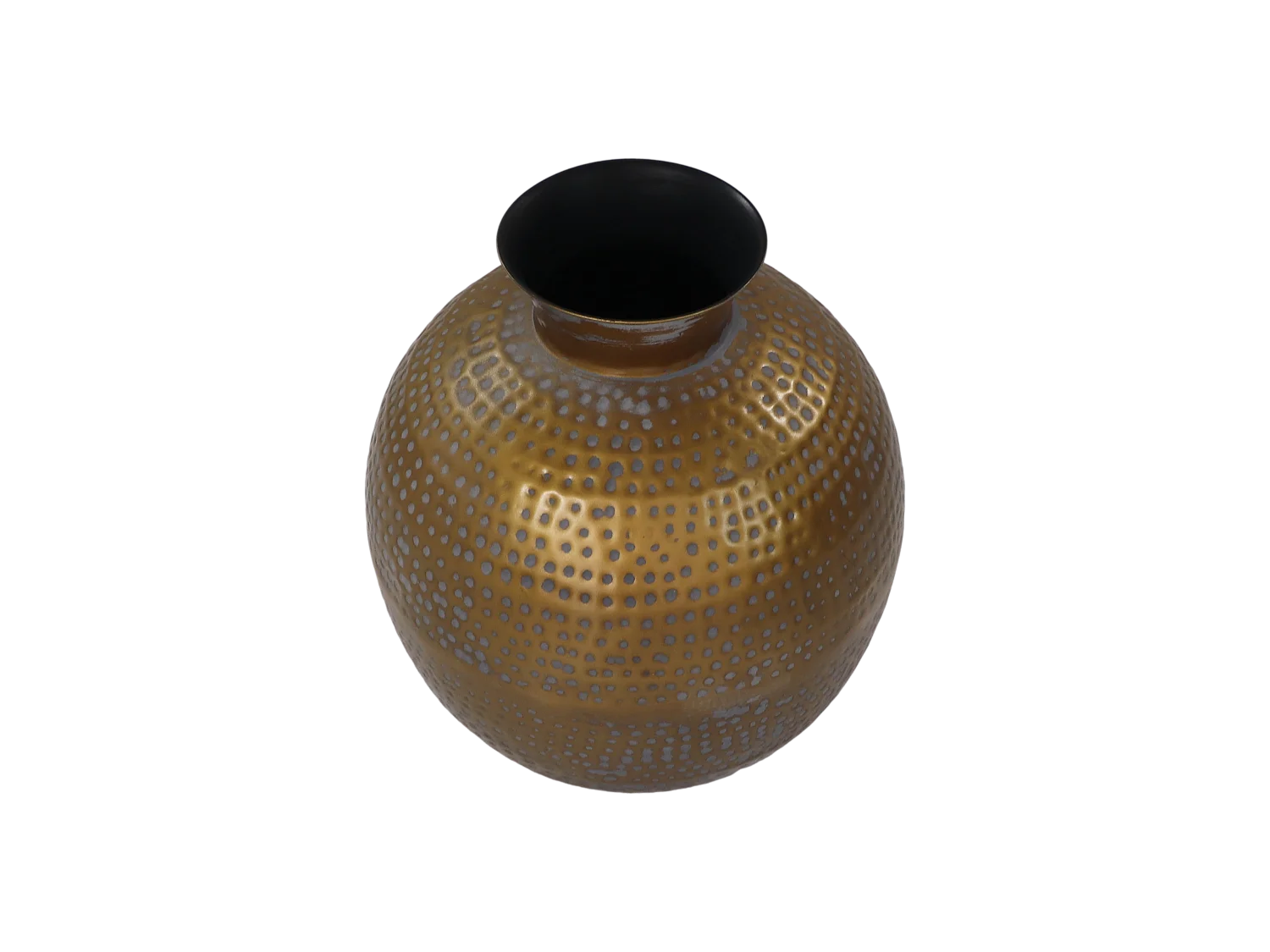 Vase Padua Groß 40x45 cm Gold und Grau