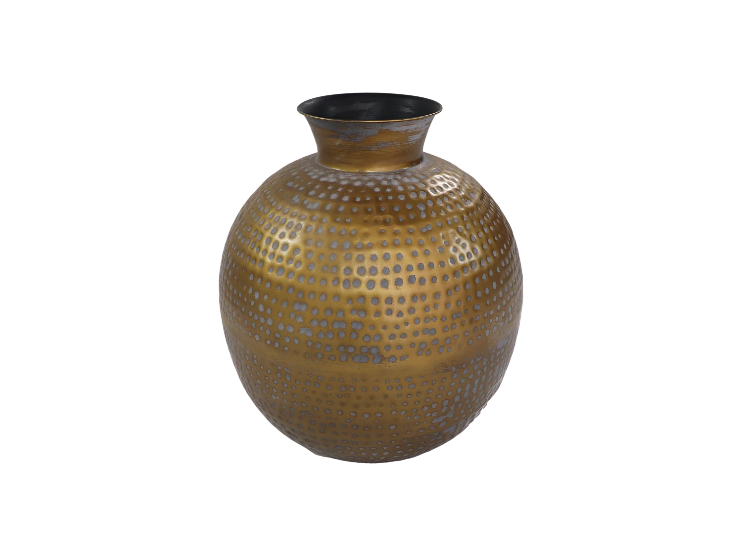 Vase Padua Groß 40x45 cm Gold und Grau