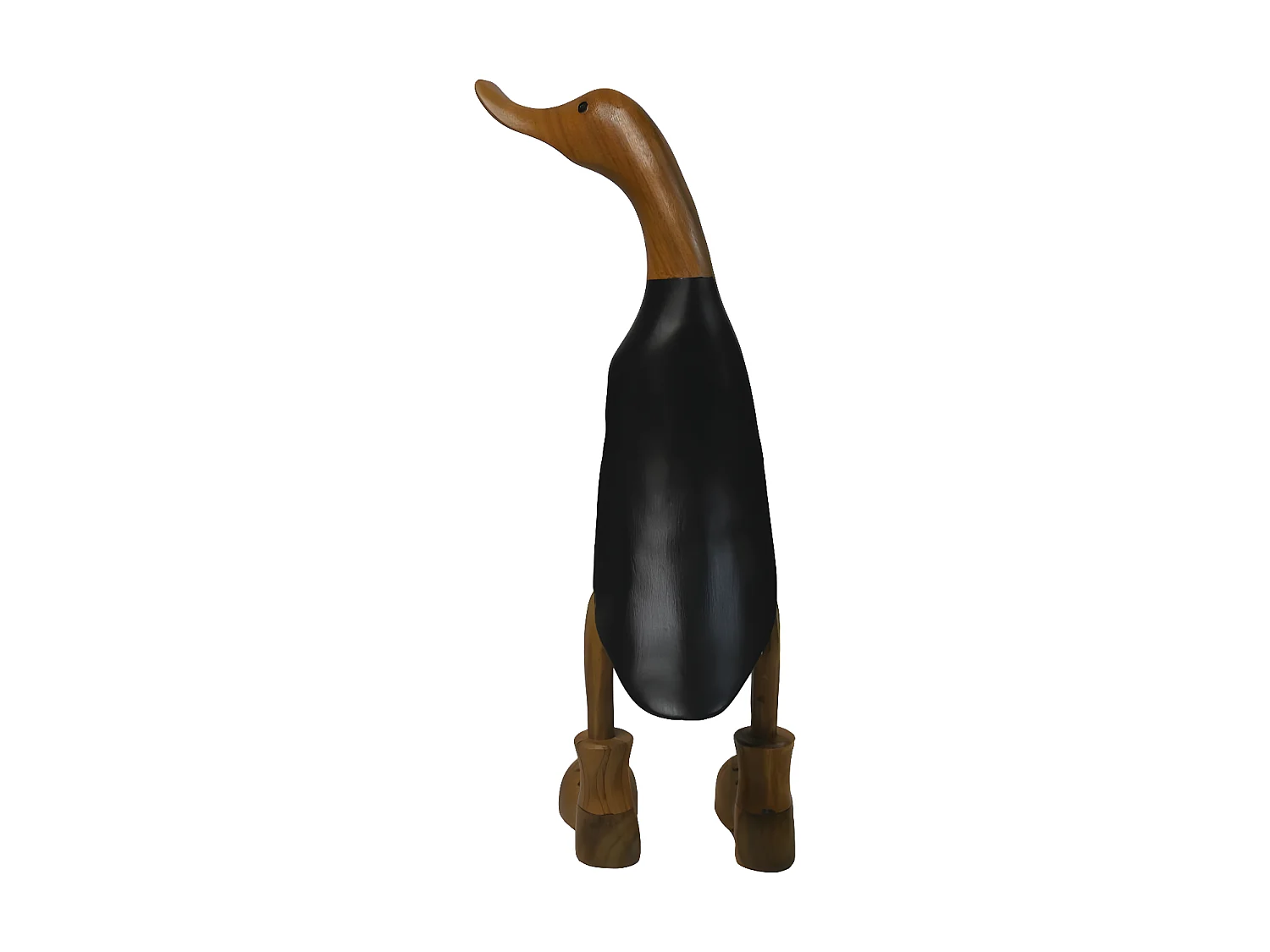 Figurine de canard - noir - bambou
