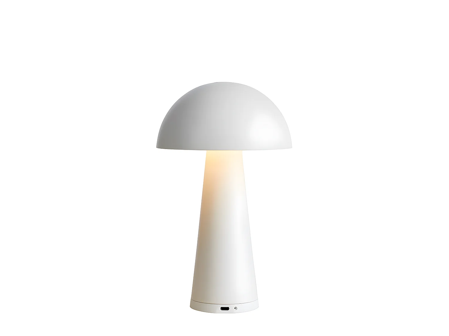 Champignons Rechargeable Table Lampe Matt White