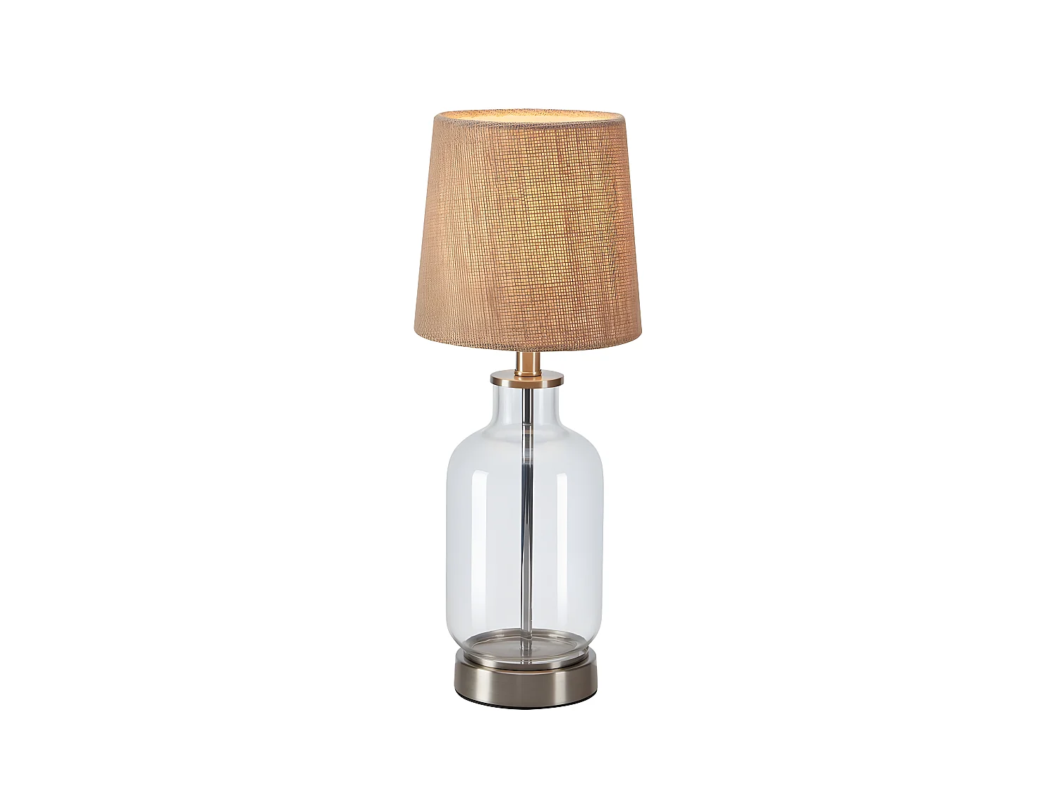 Lampe de table Costero 1L 43cm transparent / naturel