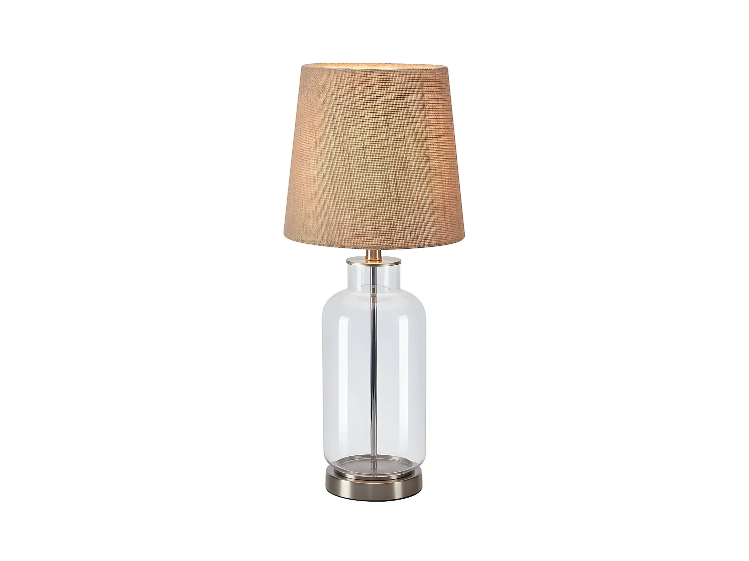 Lampe de table Costero 1L 61,5cm transparent / naturel