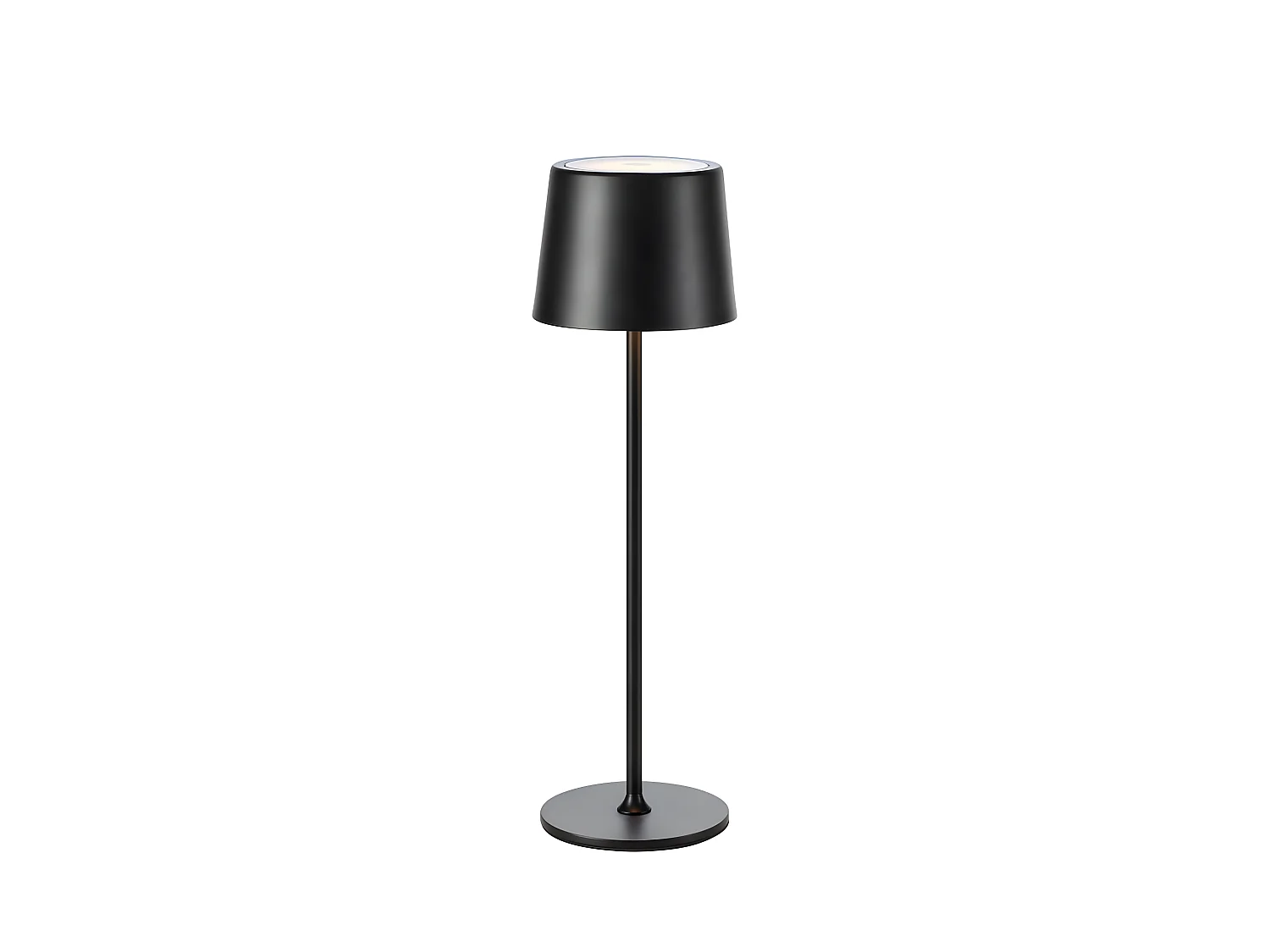 Fiore Lampe de table rechargeable Matt noir