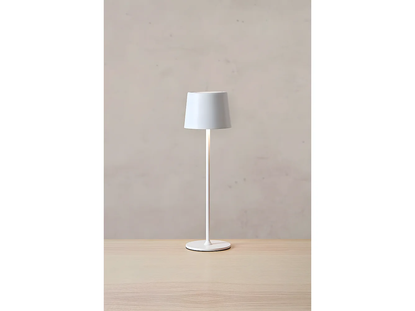 Fiore Lampe de table rechargeable Matt White