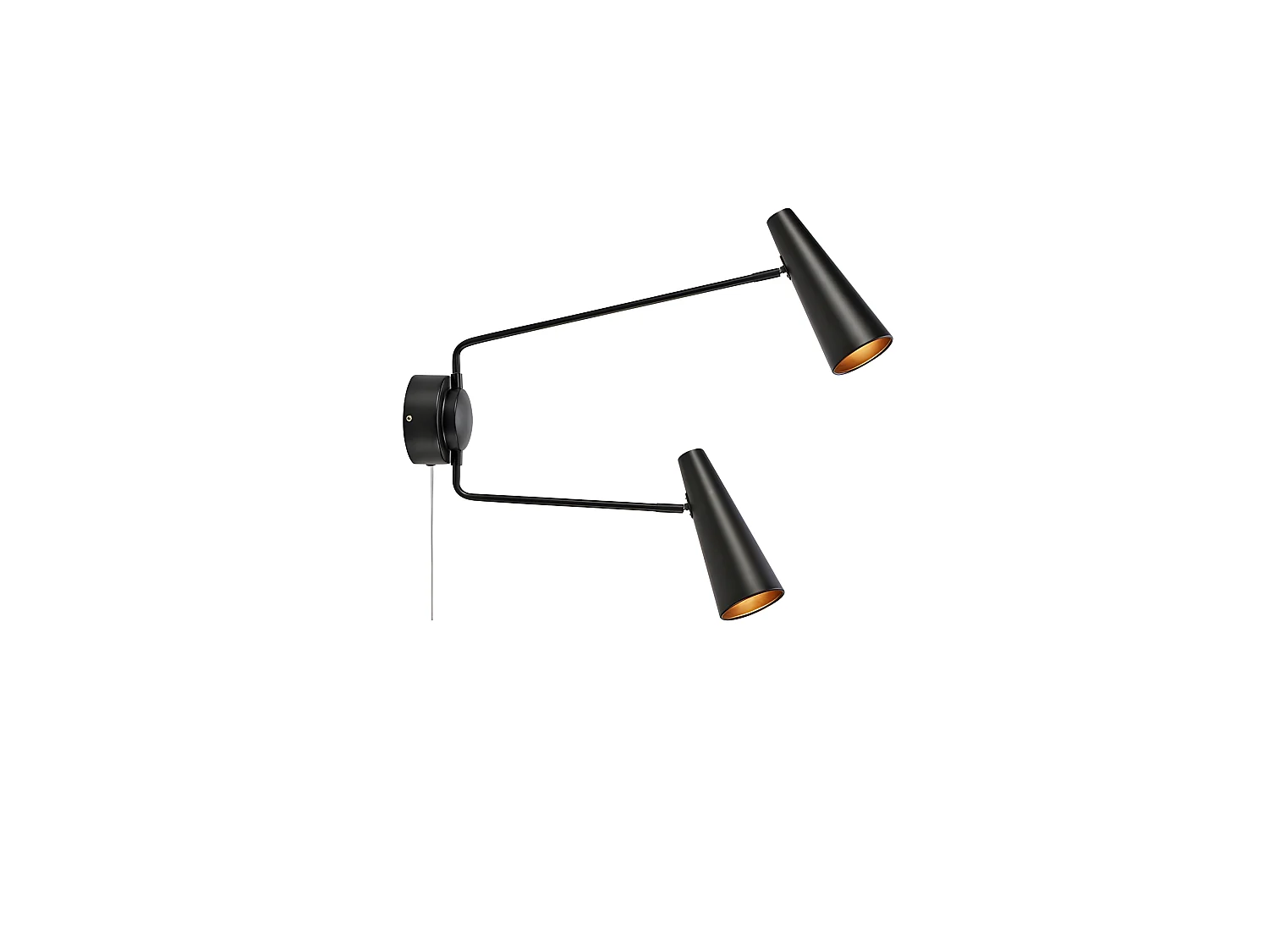Lampe murale de pointe 2l noir