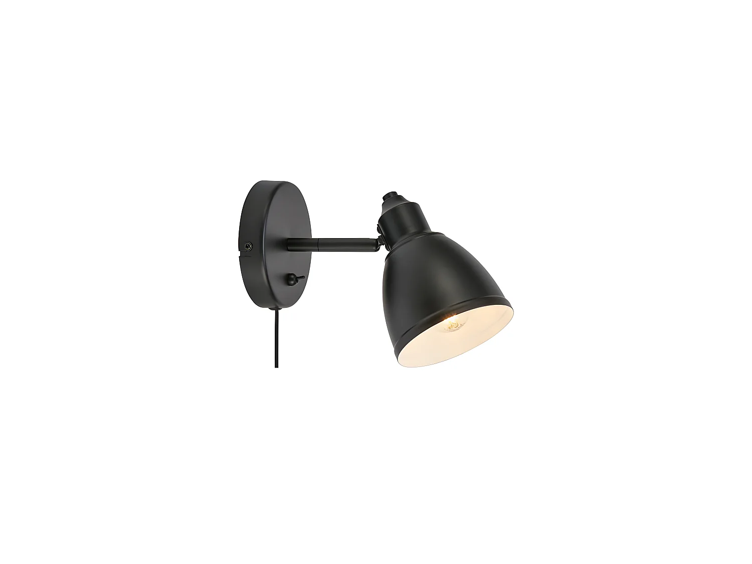 Lampe murale de l'histoire 1l Matt noir