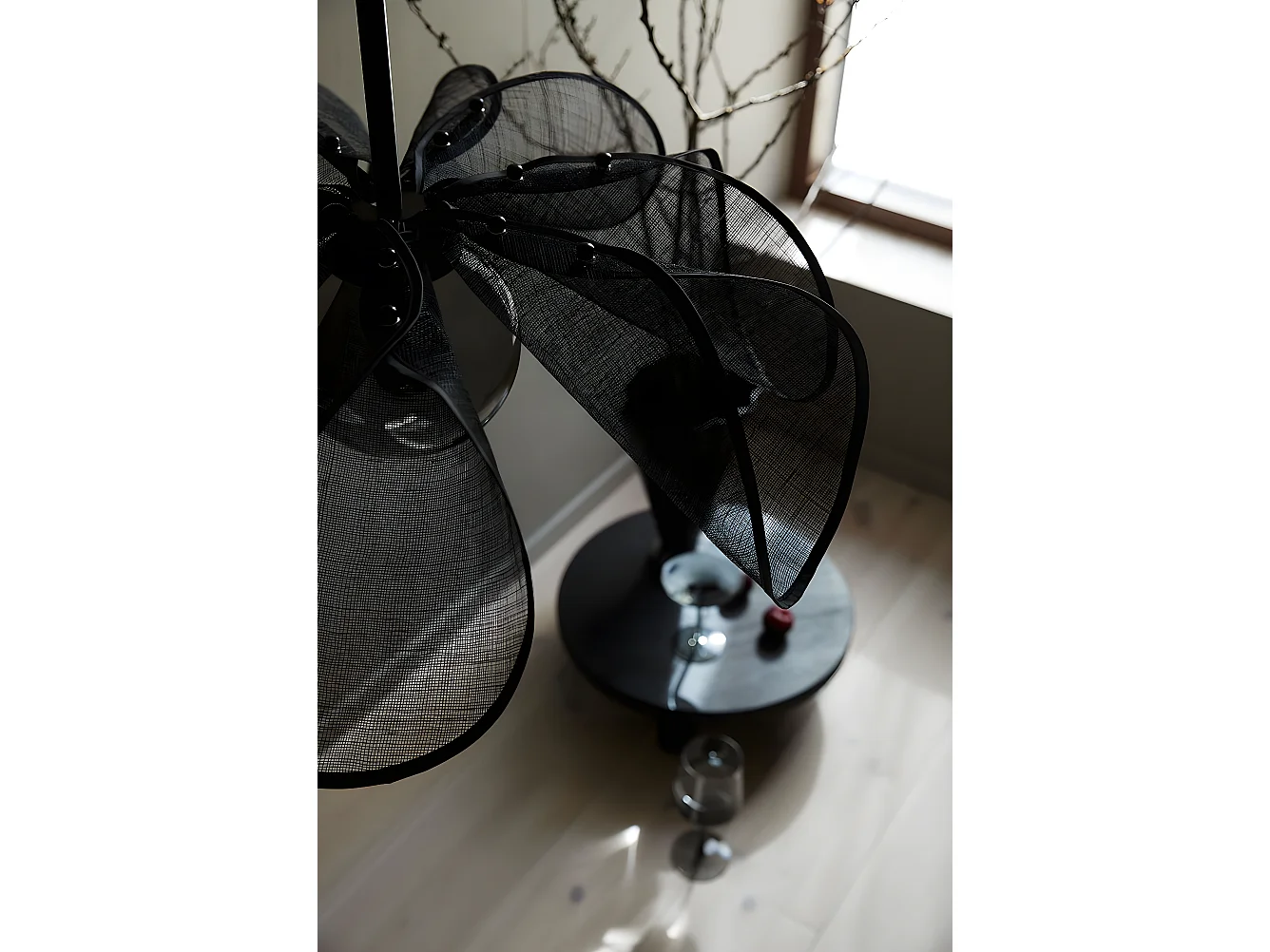 Stryra Pendant lampe 1l 63cm noir / fumée