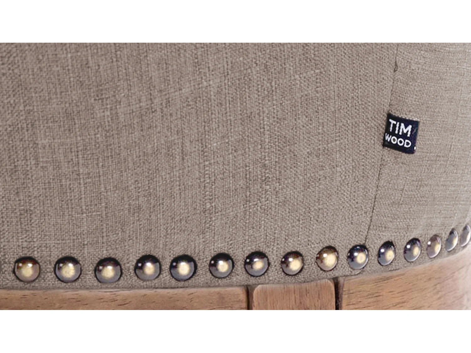 Tabouret de bar - Tissu & Bois - Taupe - Lakewood