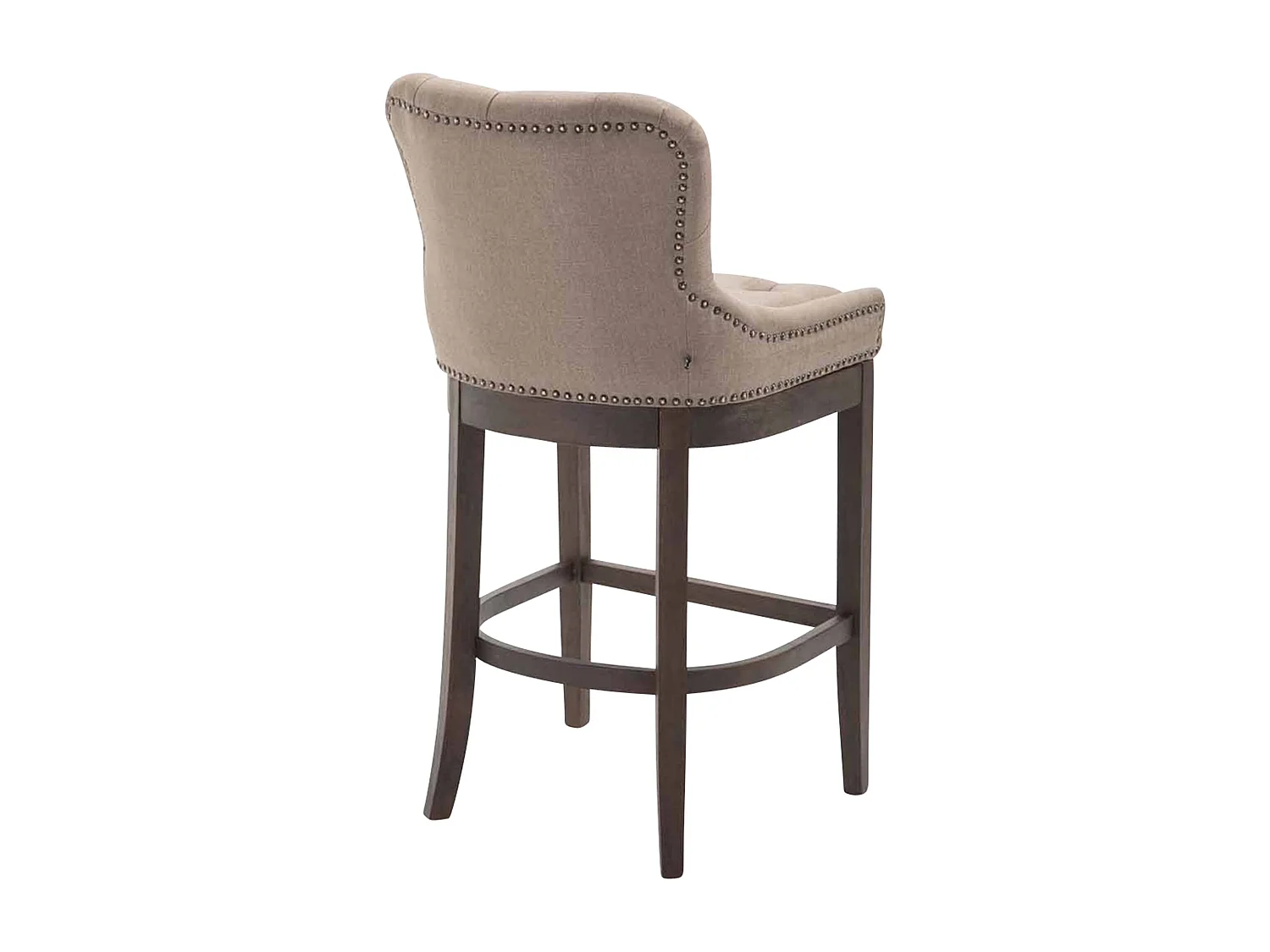 Tabouret de bar - Tissu & Bois - Taupe - Lakewood