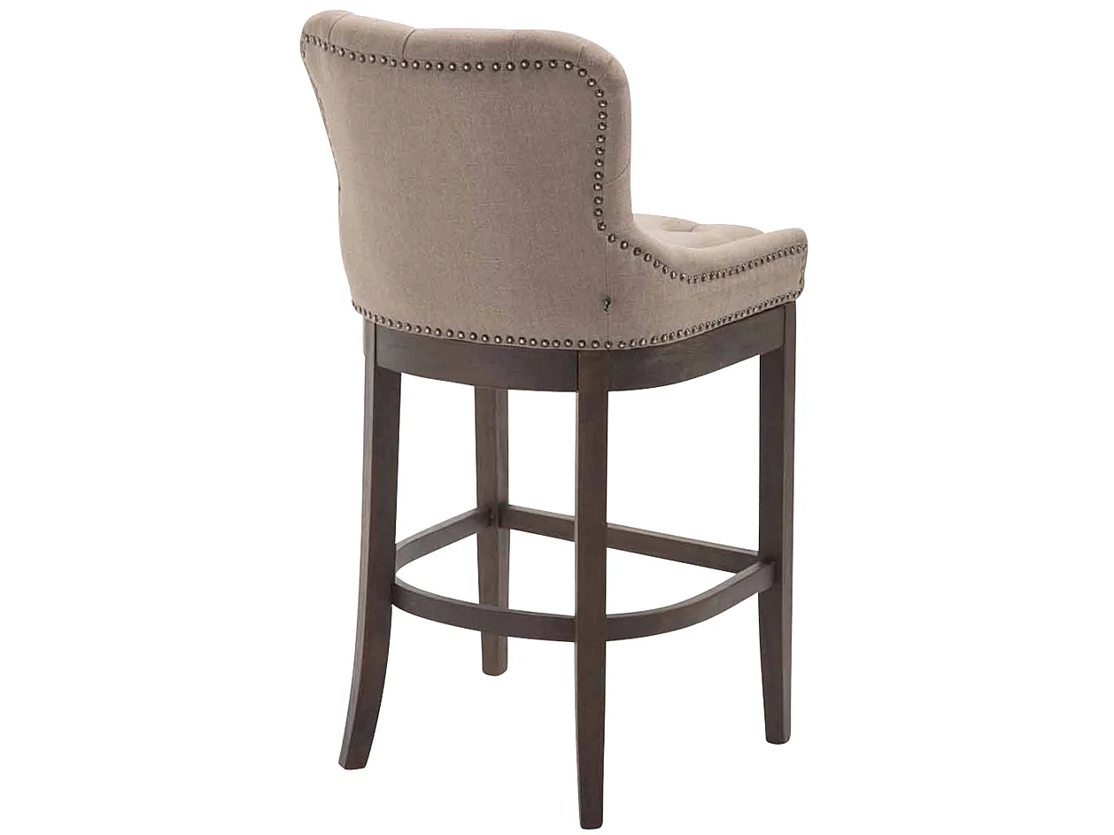 Tabouret de bar - Tissu & Antique clair - Taupe - Lakewood