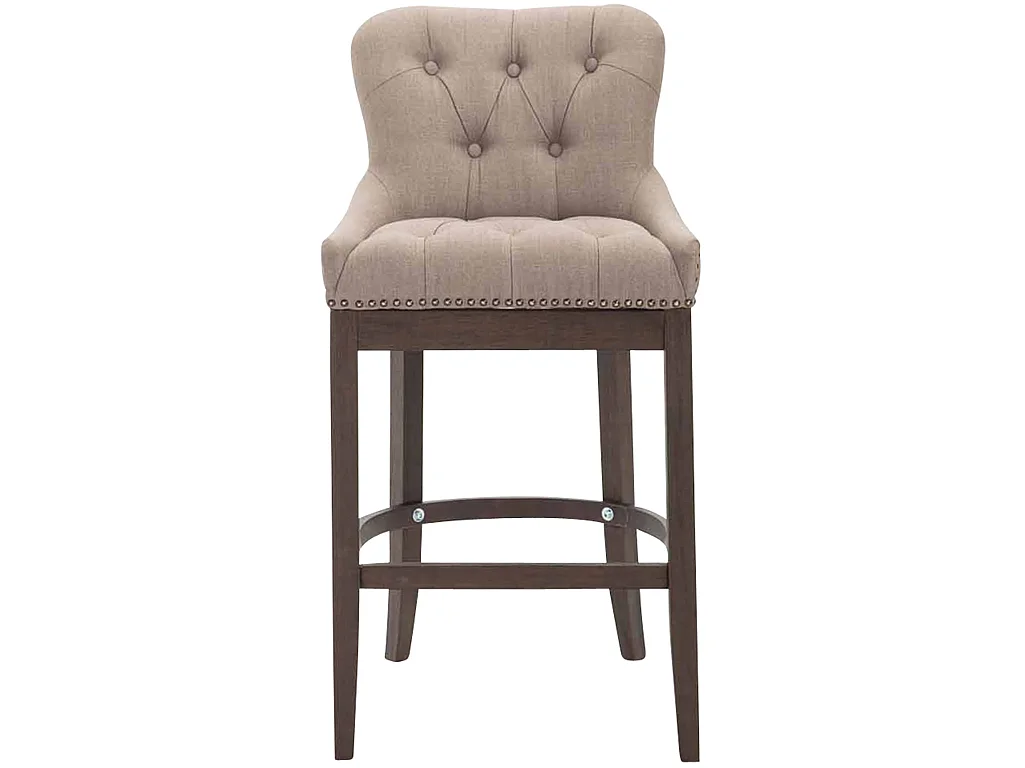 Tabouret de bar - Tissu & Antique clair - Taupe - Lakewood