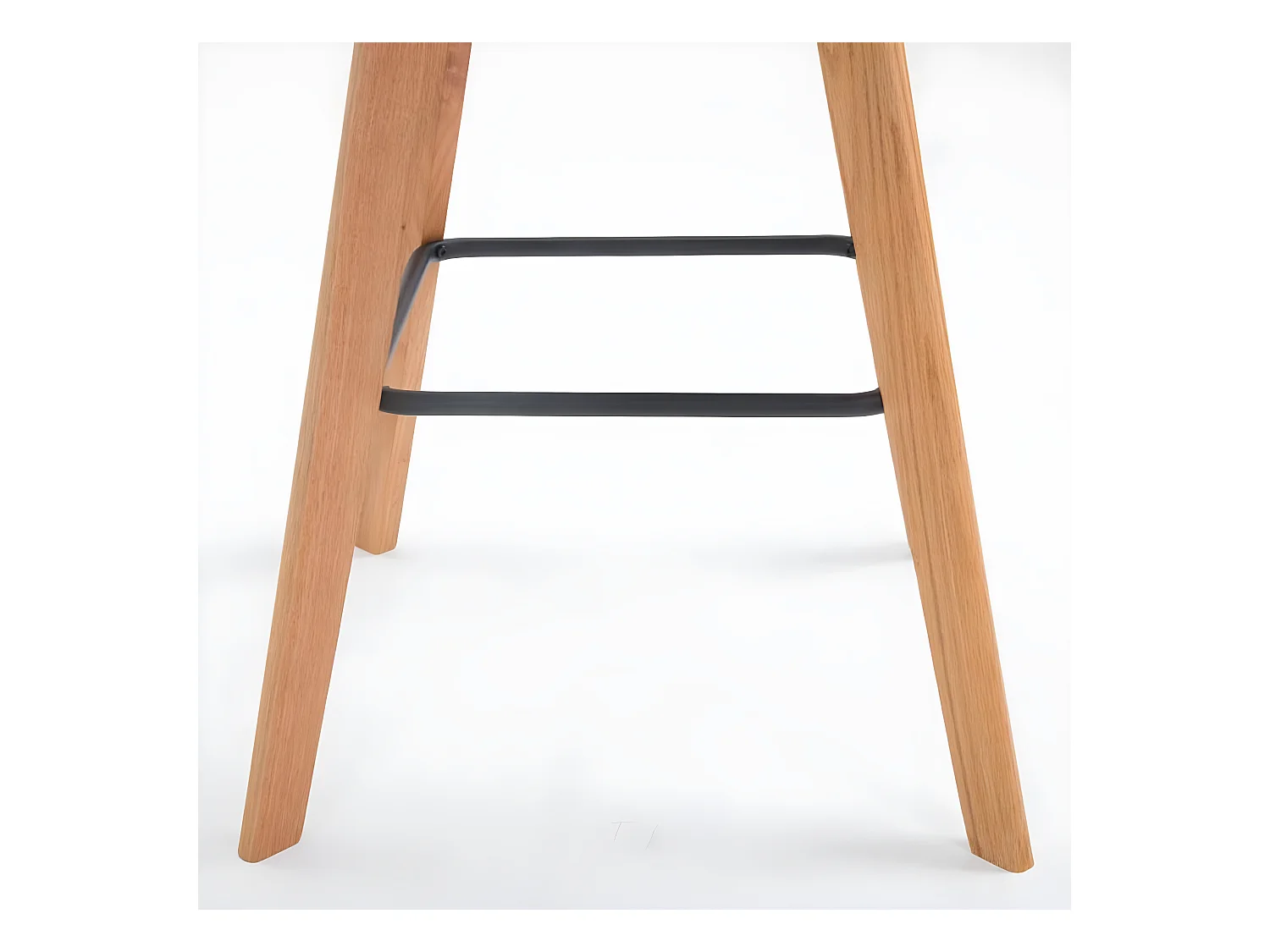 Lot de 2  Tabouret de bar - Similicuir & Bois - Gris - Metz