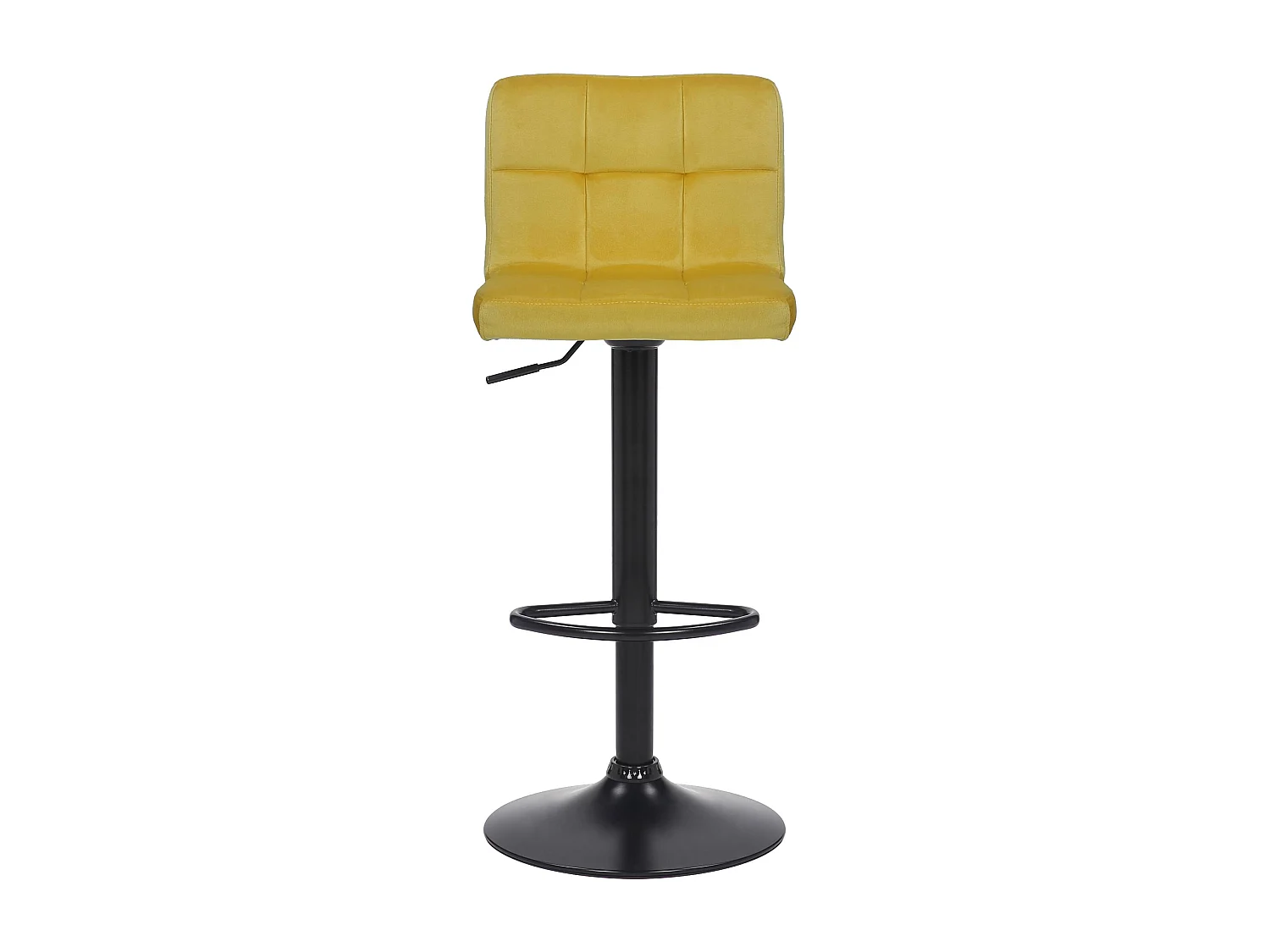 Lot de 2  Tabouret de bar - Velours - Jaune - Feni