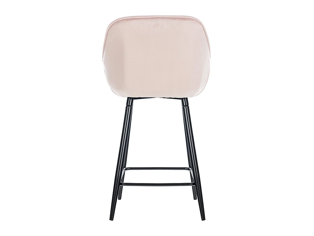 Tabouret de bar - Velours - Rose - Gibson