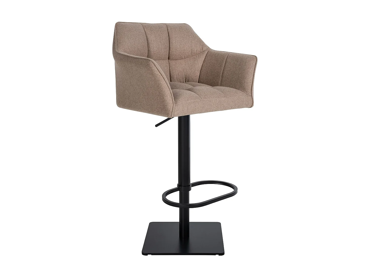 Tabouret de bar - Feutrine & Noir - Taupe - Damaso