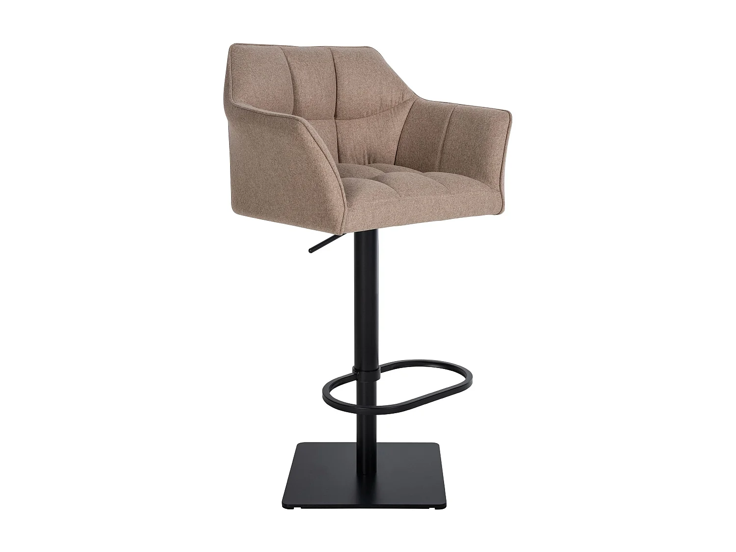 Tabouret de bar - Feutrine & Noir - Taupe - Damaso