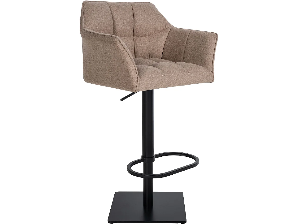 Tabouret de bar - Feutrine & Noir - Taupe - Damaso