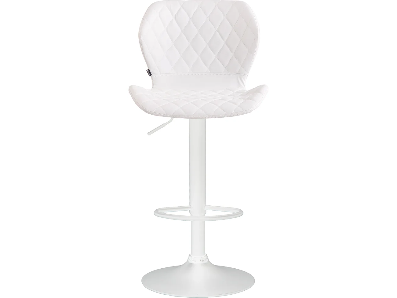 Tabouret de bar - Similicuir & Métal - Blanc - Cork