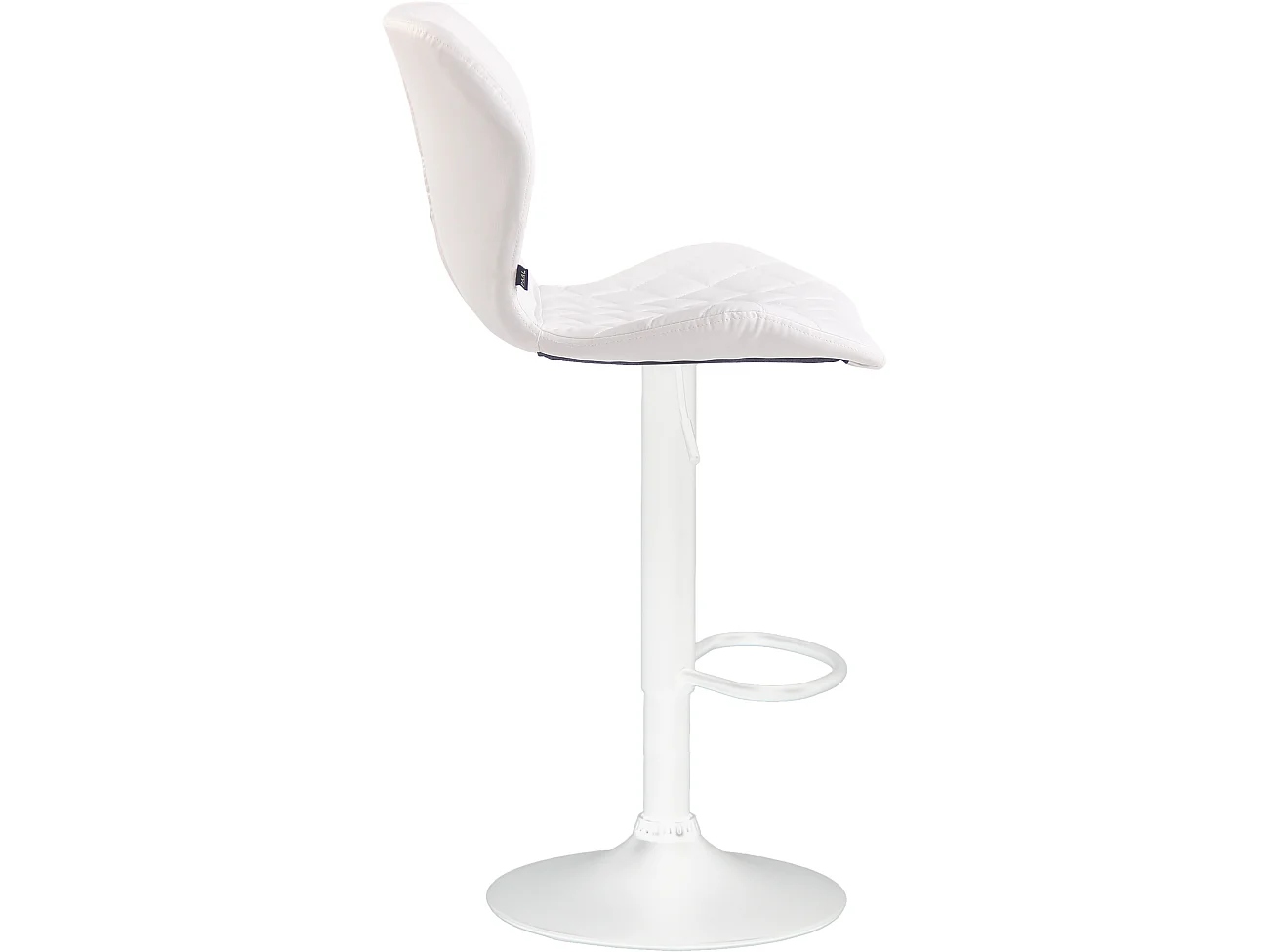 Tabouret de bar - Similicuir & Métal - Blanc - Cork