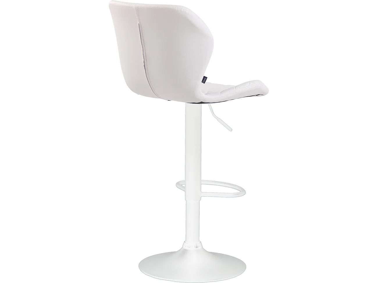 Tabouret de bar - Similicuir & Métal - Blanc - Cork