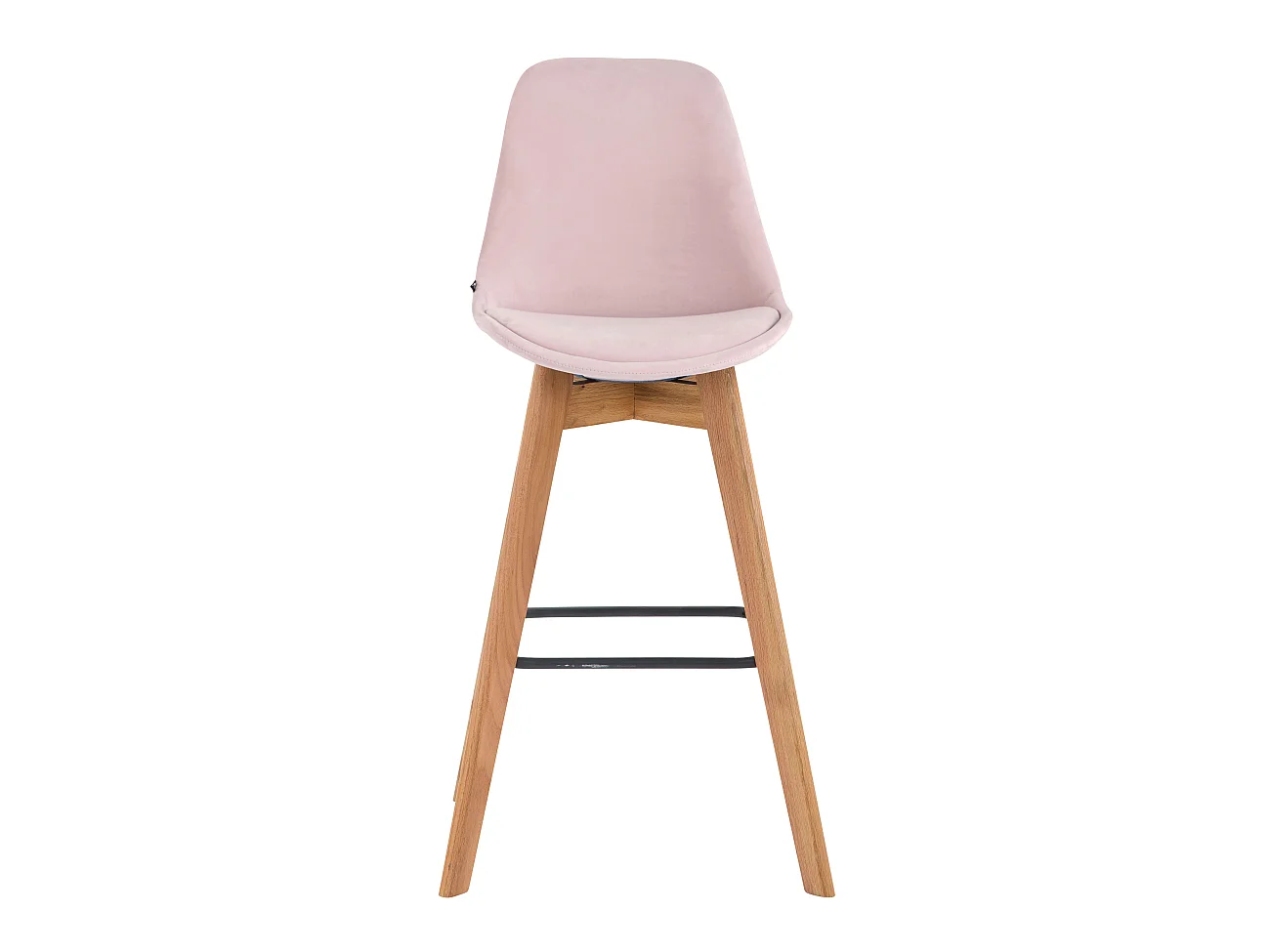 Tabouret de bar - Velours & Bois - Rose - Metz