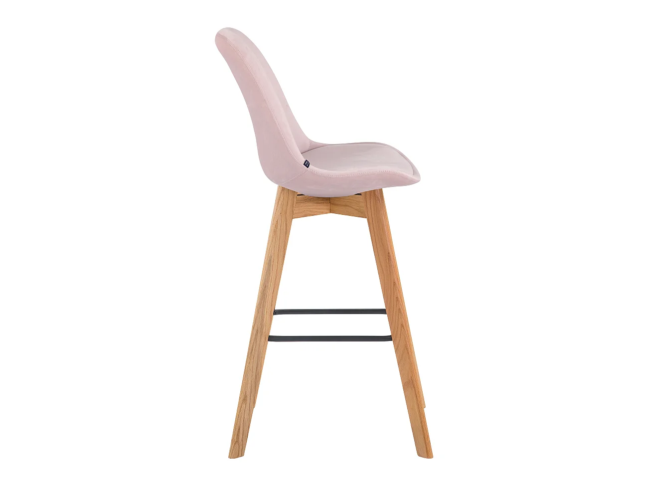 Tabouret de bar - Velours & Bois - Rose - Metz