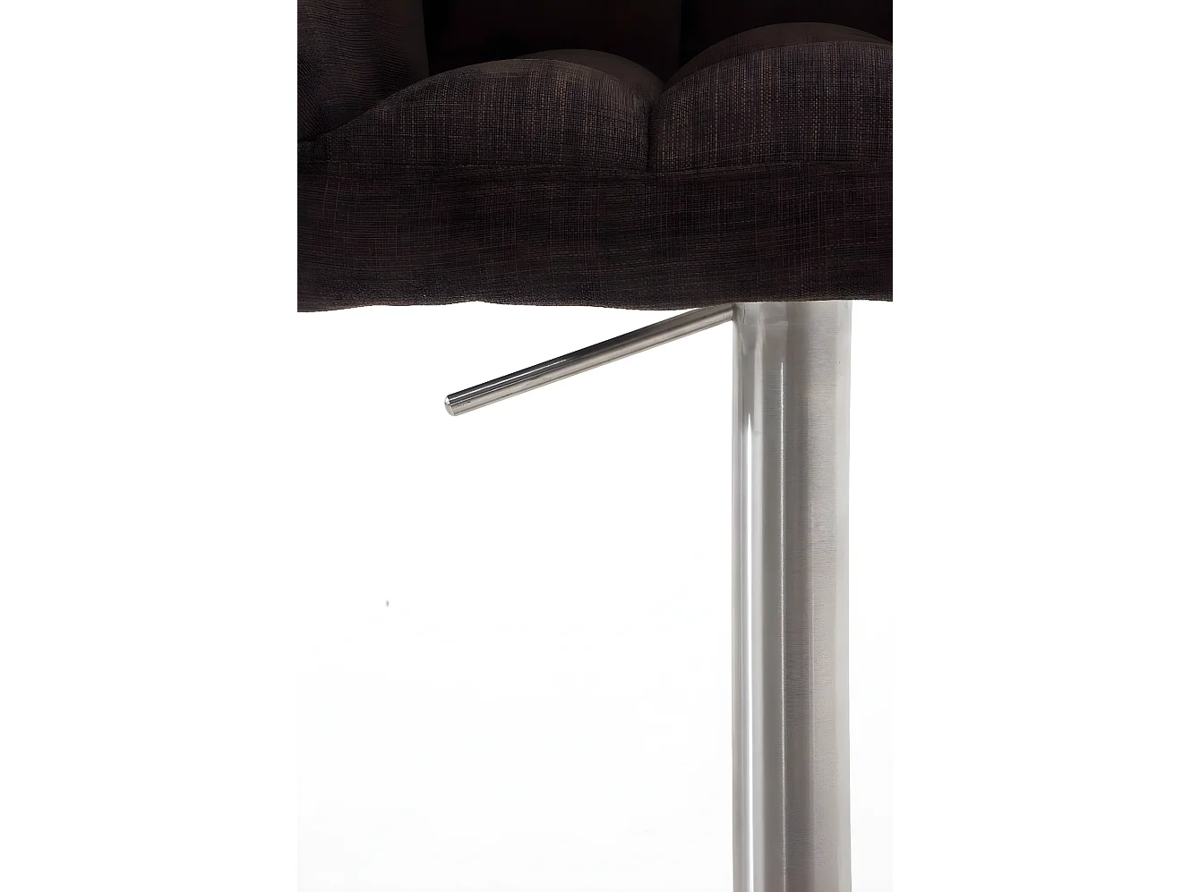 Lot de 2  Tabouret de bar - Tissu & Acier inoxydable - Marron - Damaso