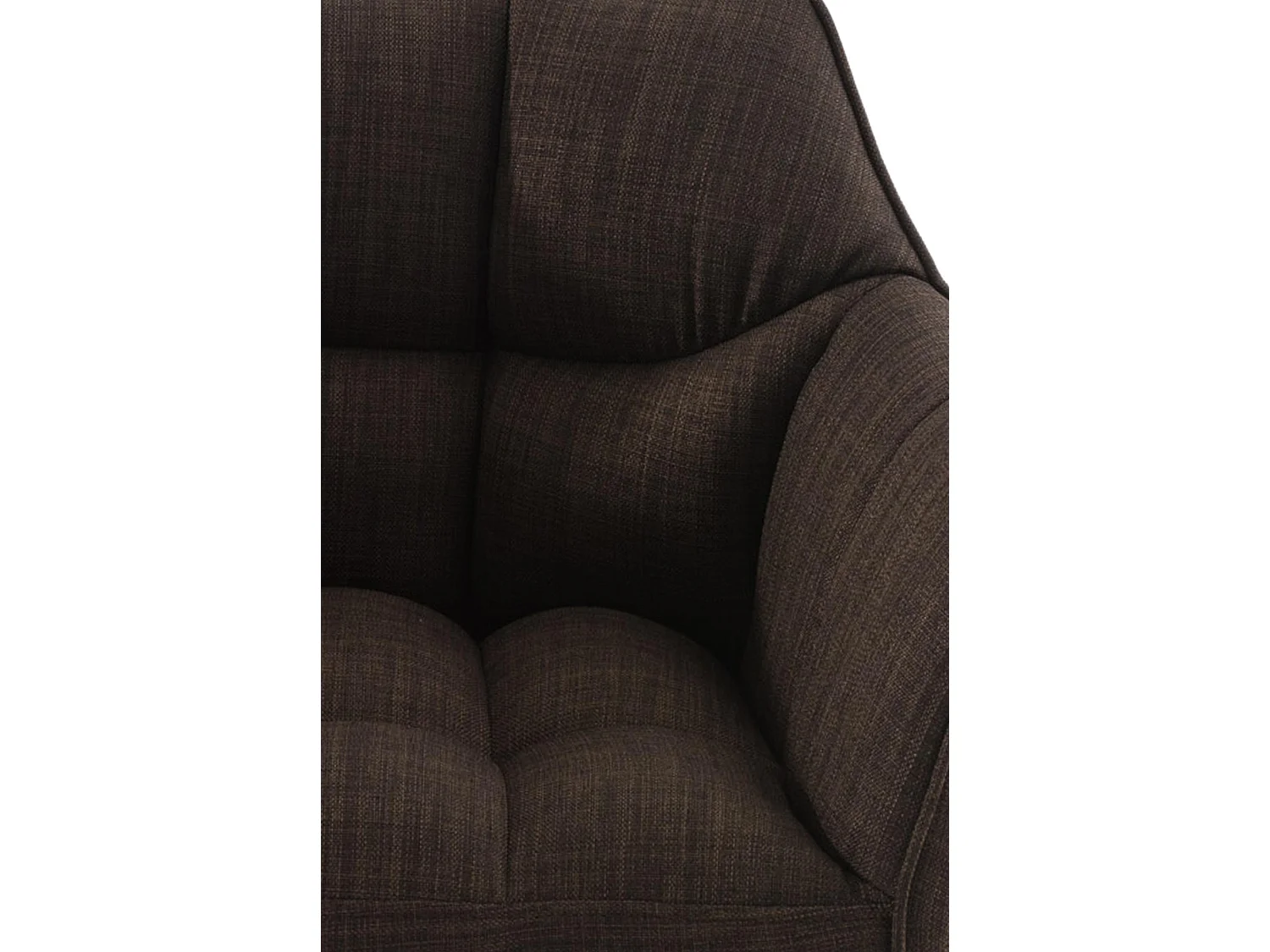 Lot de 2  Tabouret de bar - Tissu & Acier inoxydable - Marron - Damaso