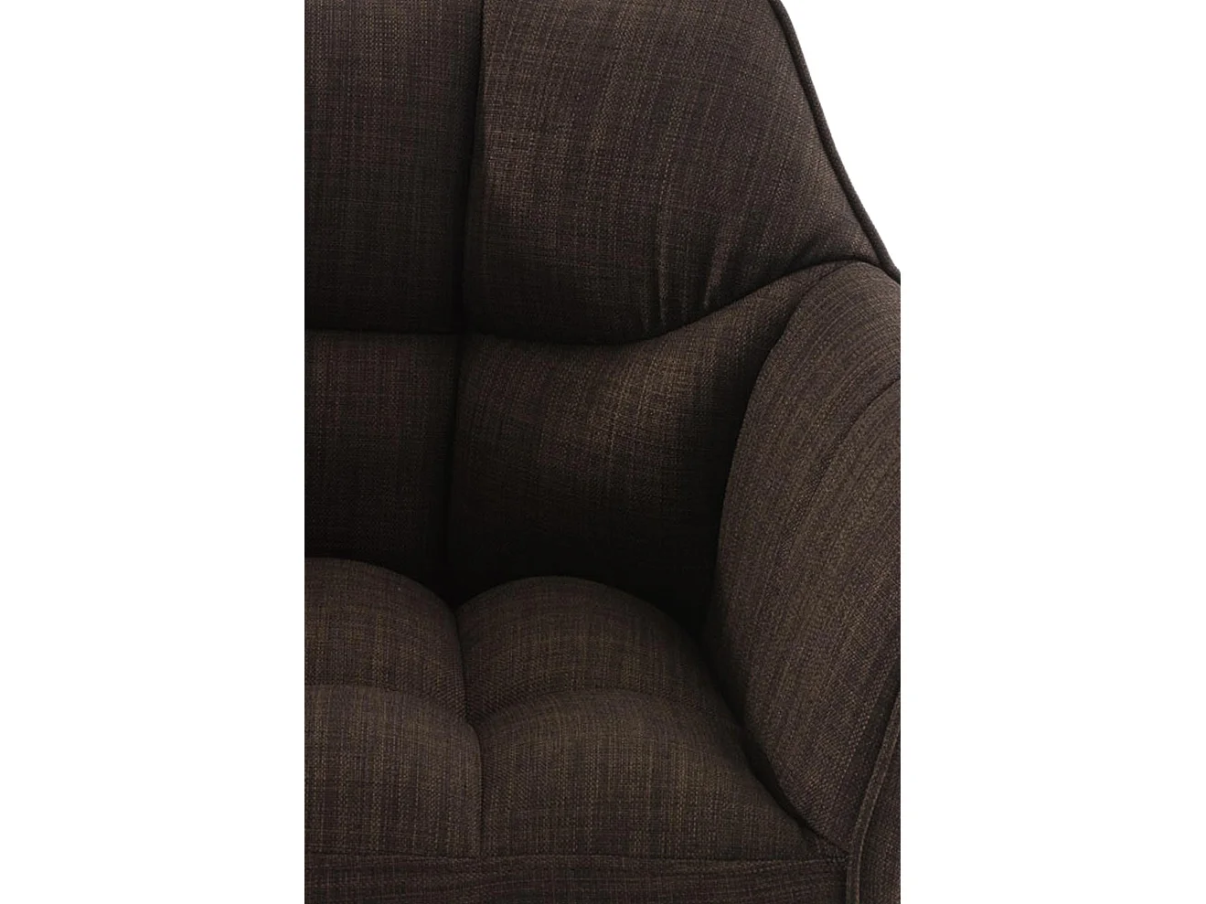 Lot de 2  Tabouret de bar - Tissu & Acier inoxydable - Marron - Damaso