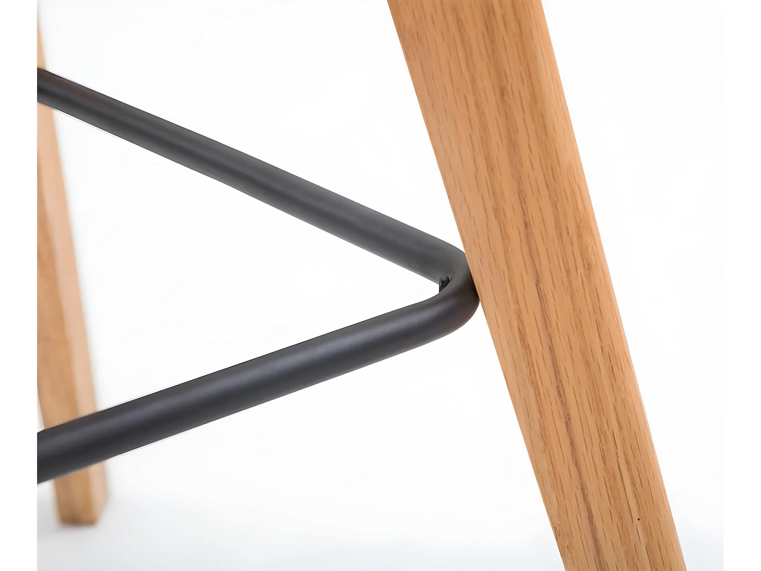 Lot de 2  Tabouret de bar - Plastique & Bois - Noir - Metz