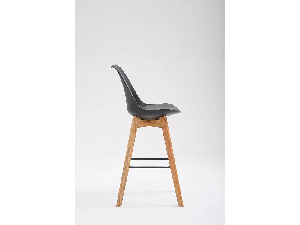 Barkruk - Kunststof & Hout - zwart - Metz