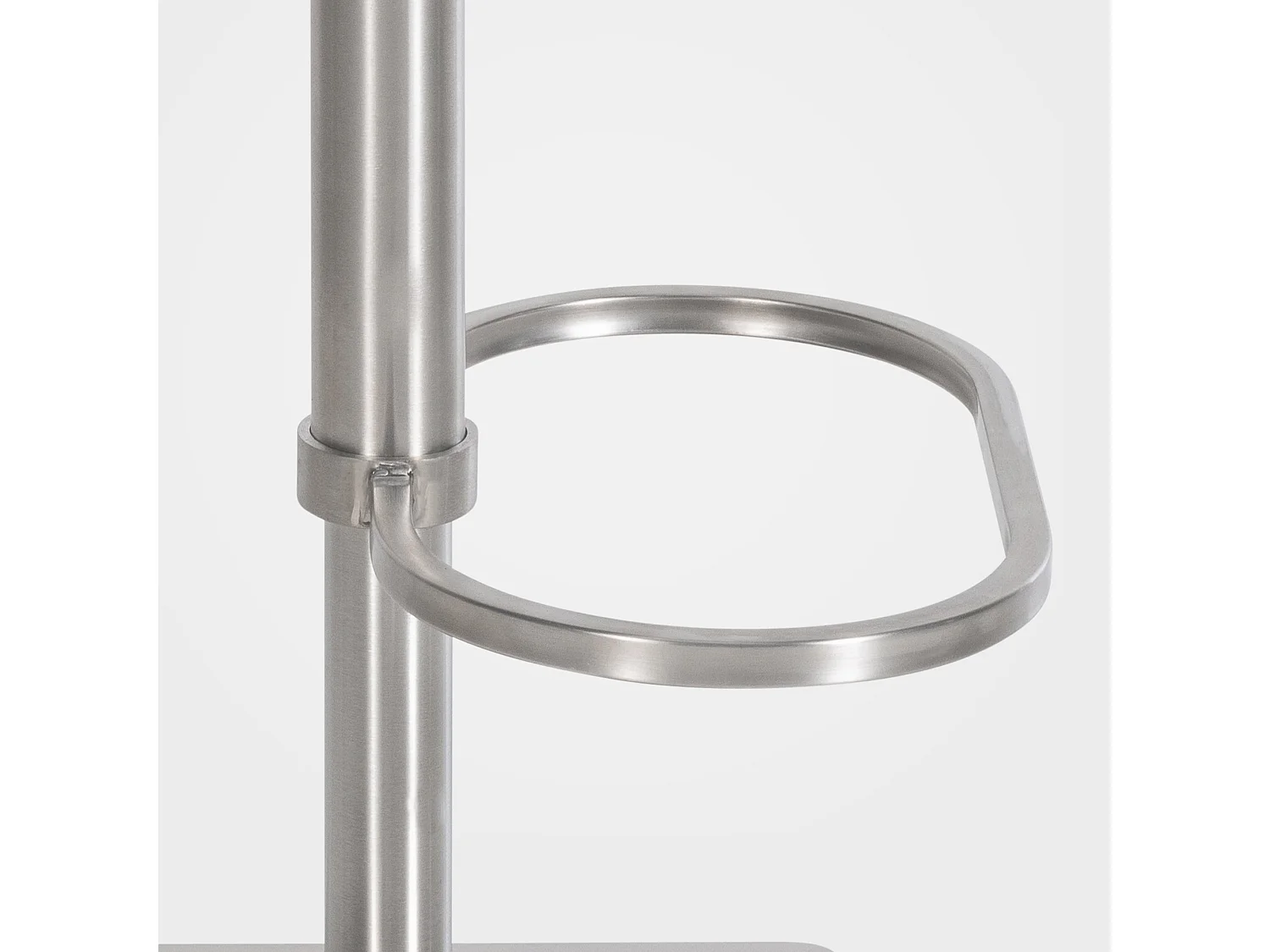 Tabouret de bar - Velours & Acier inoxydable - Gris - Damaso