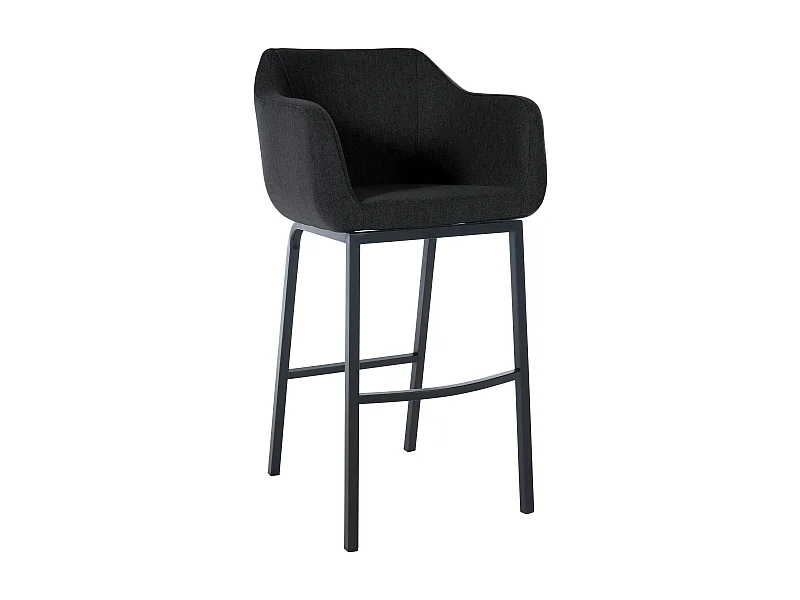 Tabouret de bar - Feutrine & Métal - Anthracite - Monea