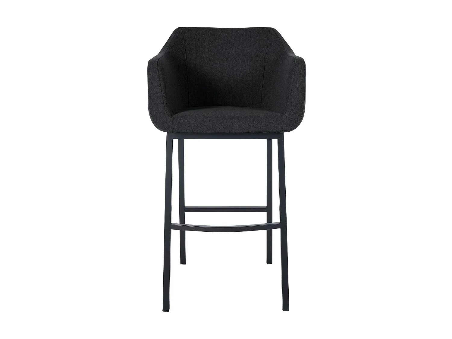Tabouret de bar - Feutrine & Métal - Anthracite - Monea