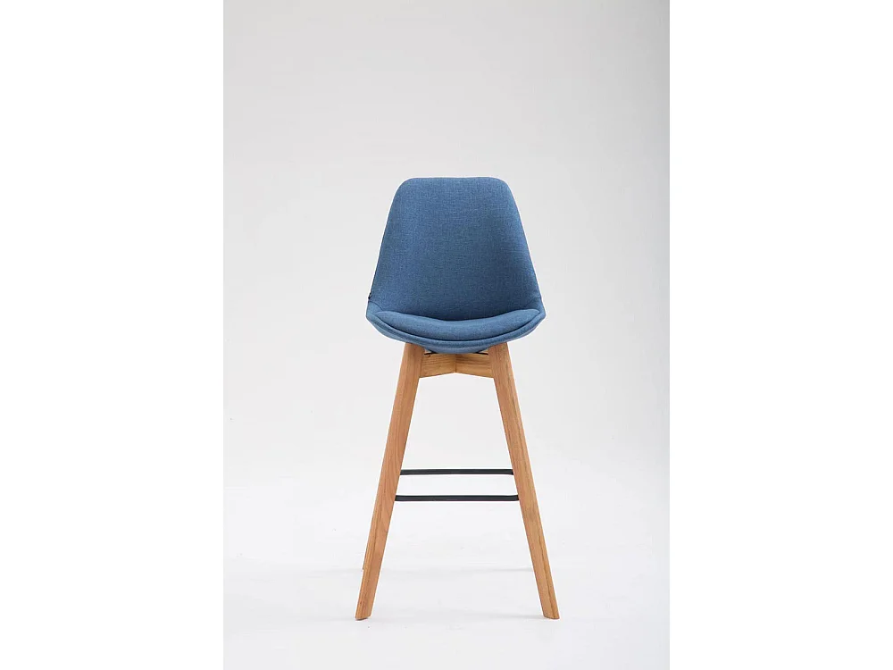 Tabouret de bar - Tissu & Bois - Bleu - Metz