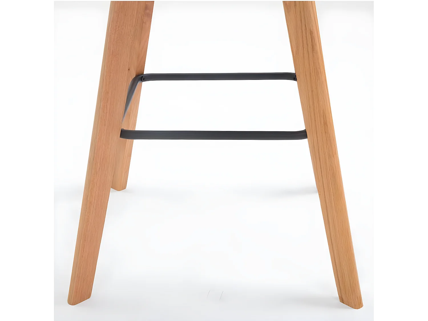 Lot de 2  Tabouret de bar - Similicuir & Bois - Blanc - Metz