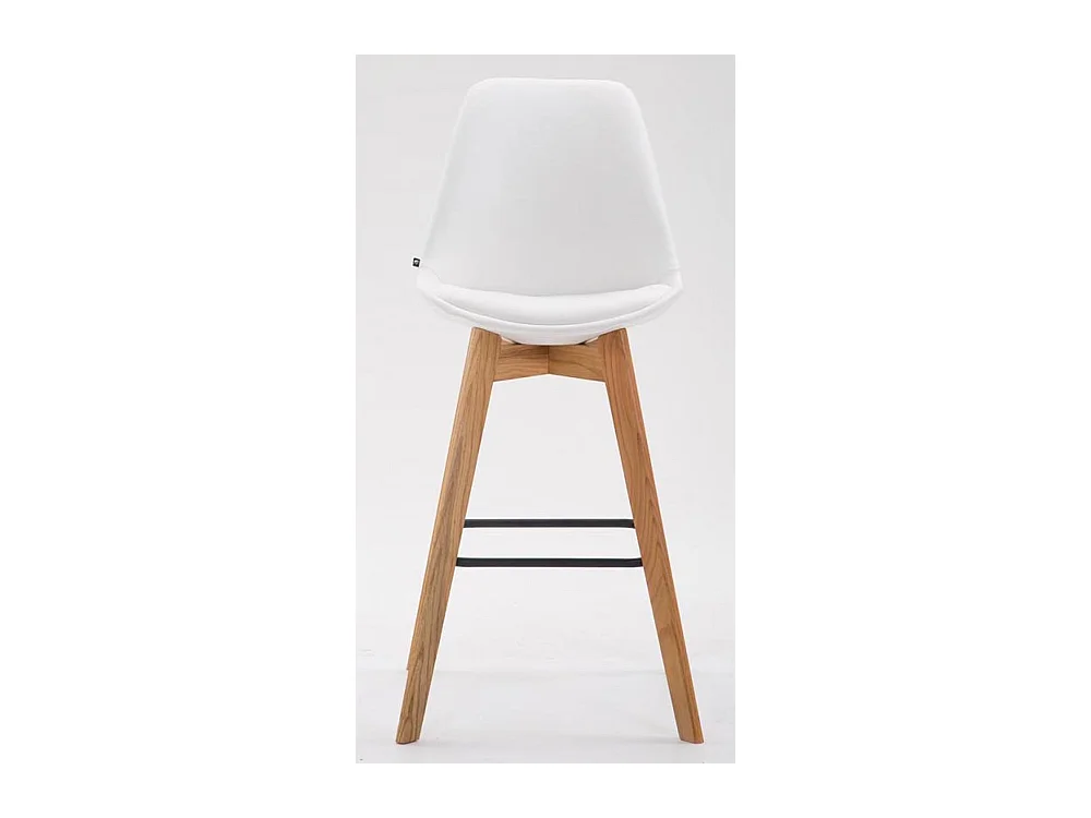 Set van 2  Barkruk - Kunstleer & Hout - wit - Metz