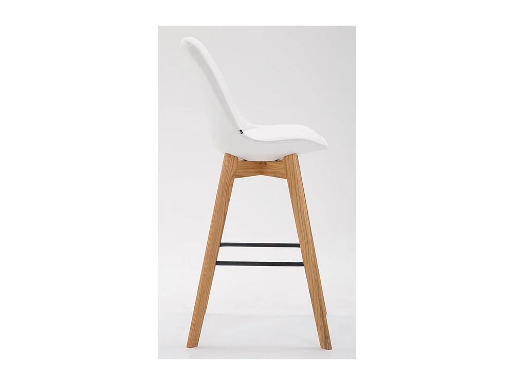 Set van 2  Barkruk - Kunstleer & Hout - wit - Metz