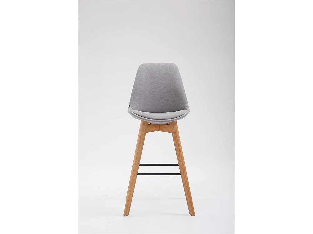 Barkruk - Stof & Hout - grijs - Metz