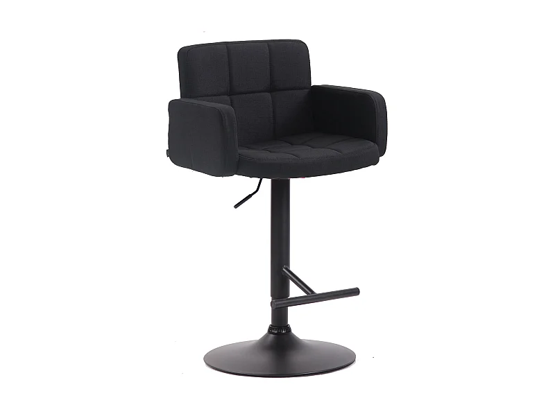 Tabouret de bar - Tissu & Métal - Noir - Los Angeles