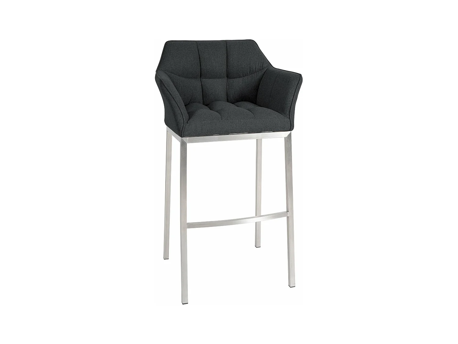 Tabouret de bar - Feutrine & Acier inoxydable - Anthracite - Damaso