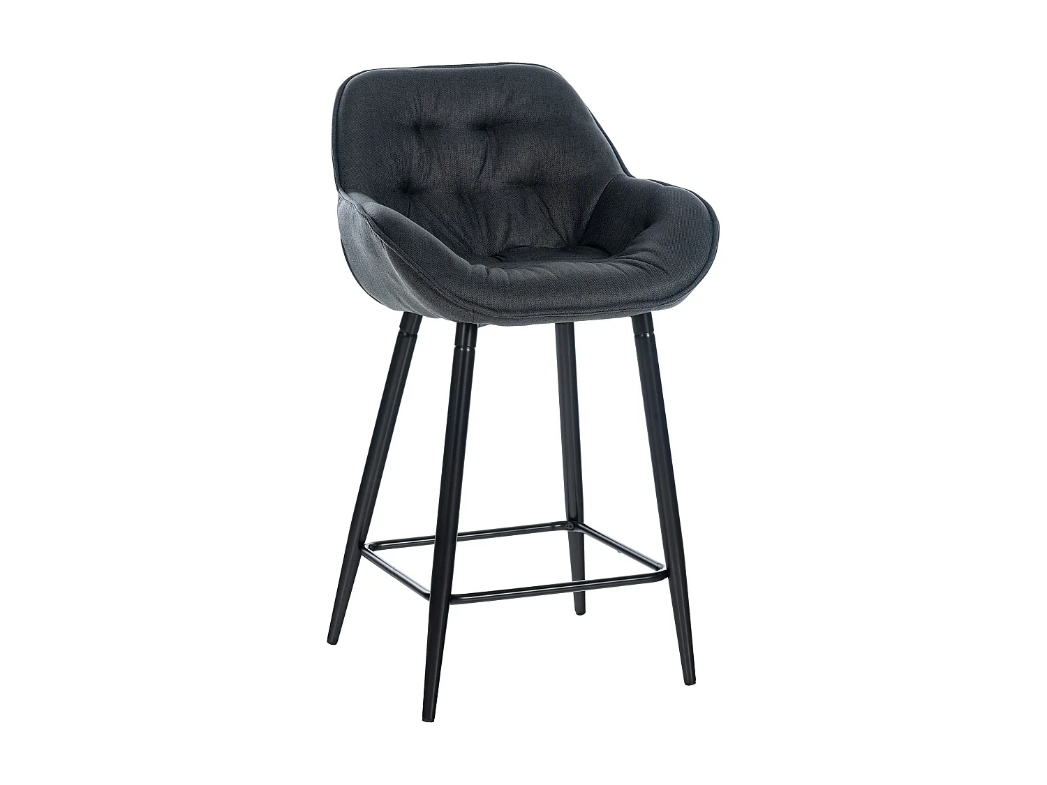Tabouret de bar - Tissu - Gris foncé - Gibson