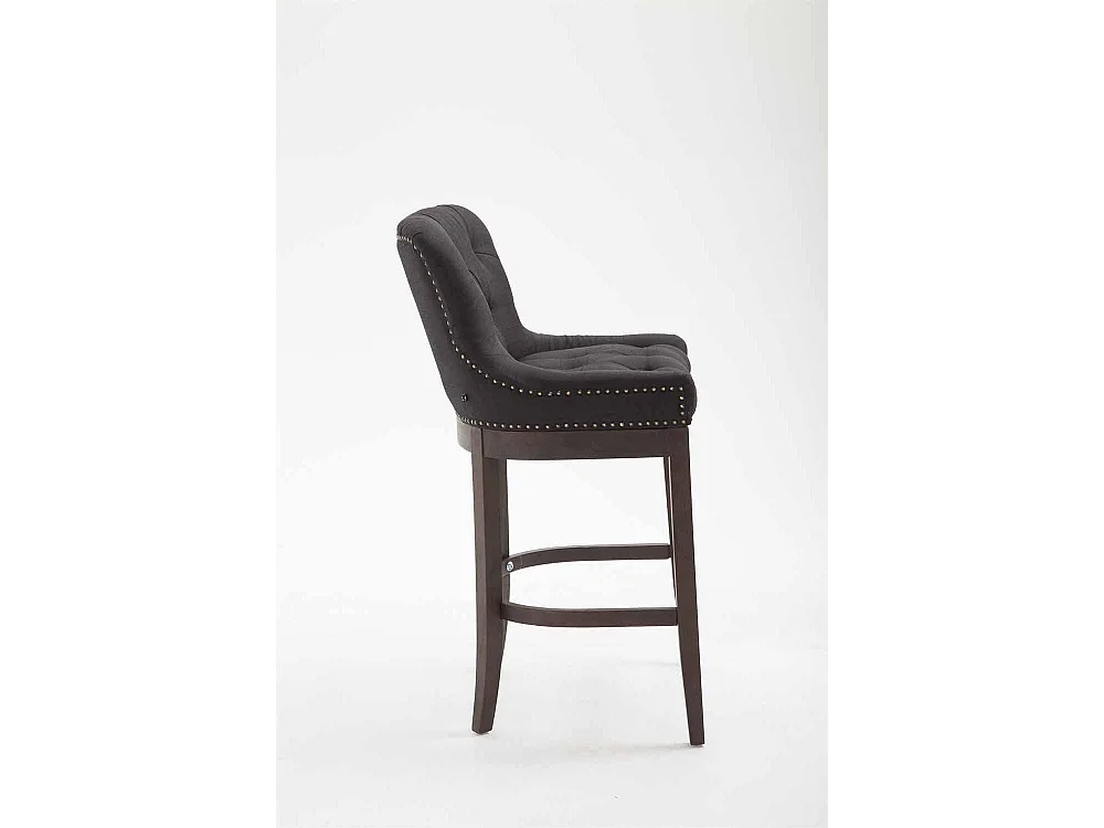 Lot de 2  Tabouret de bar - Tissu & Antique - Noir - Lakewood