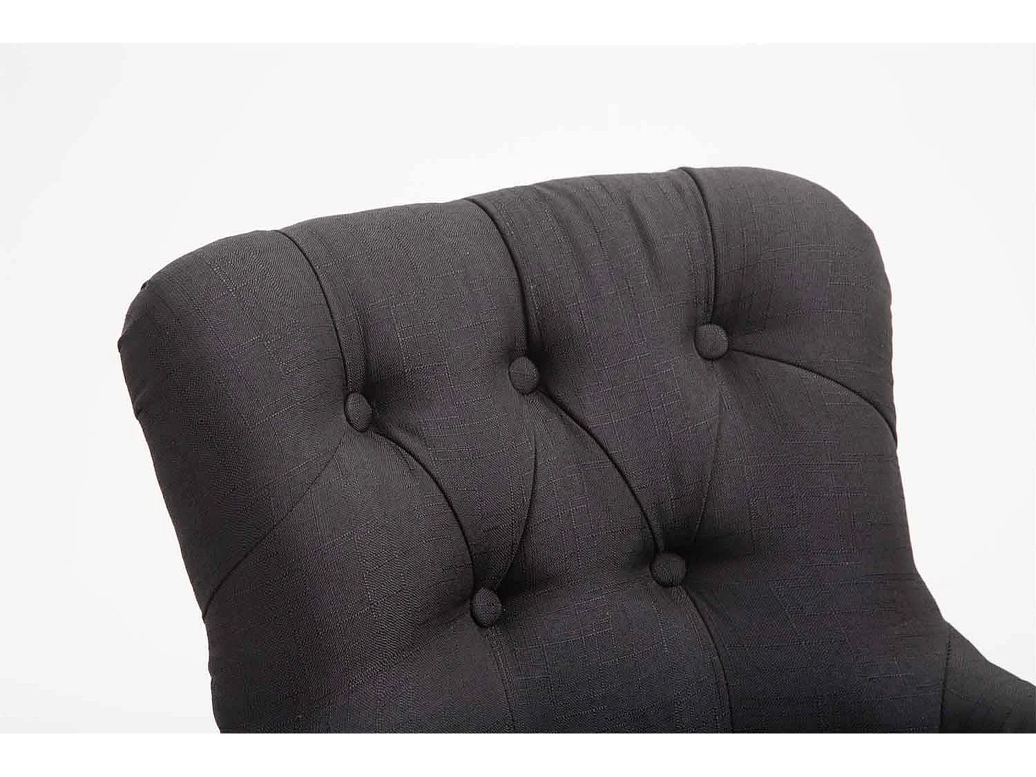 Lot de 2  Tabouret de bar - Tissu & Antique - Noir - Lakewood