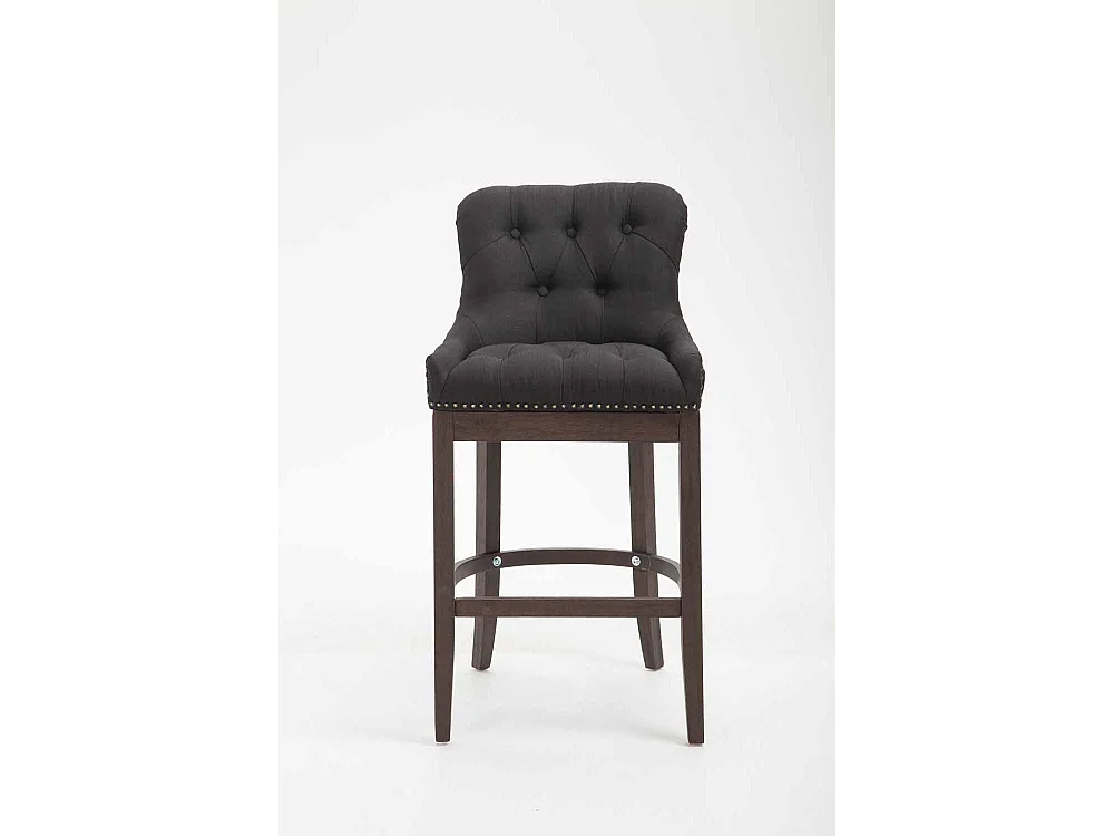 Lot de 2  Tabouret de bar - Tissu & Antique - Noir - Lakewood