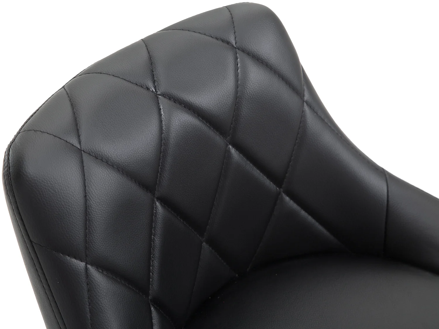 Tabouret de bar - Similicuir & Noir - Noir - Lazio