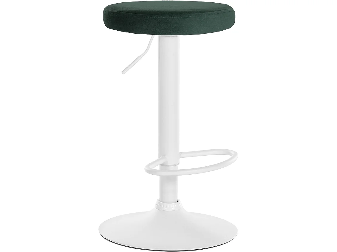 Tabouret de bar - Velours & Blanc - Vert - Ponte