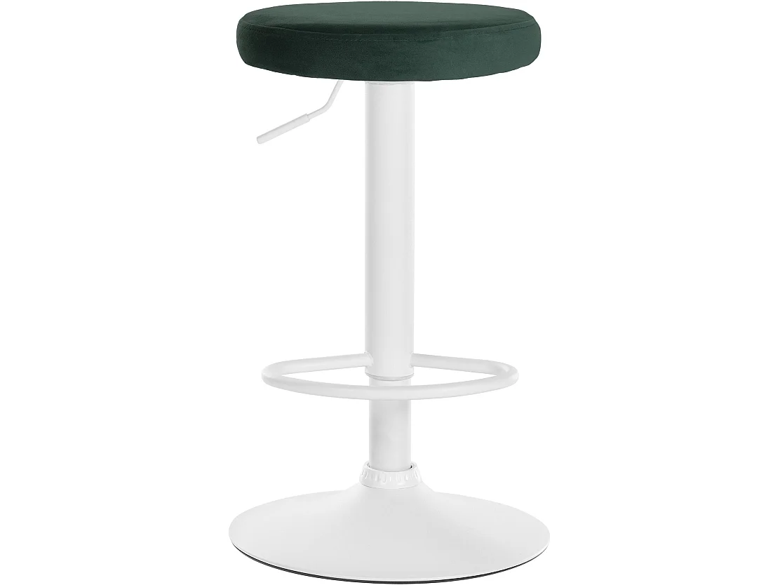 Barkruk - Fluweel & wit - groen - Ponte