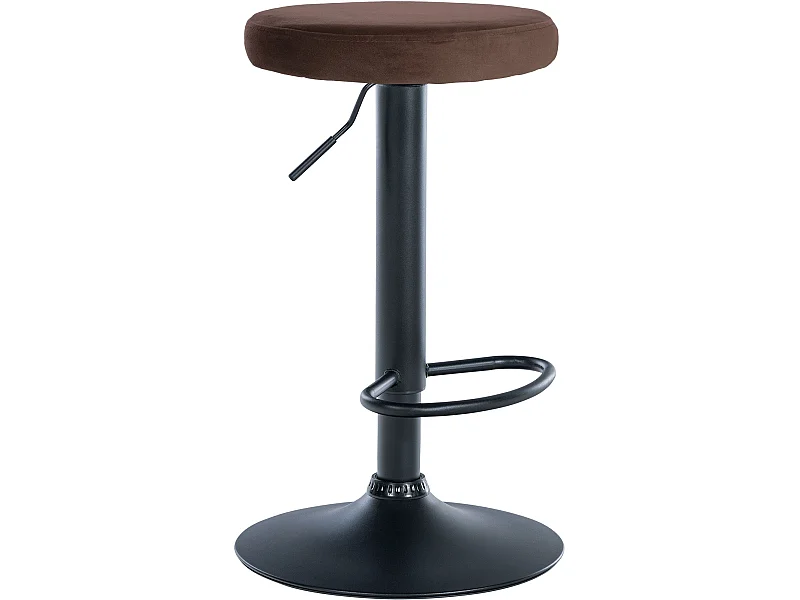 Tabouret de bar - Velours & Noir - Marron - Ponte